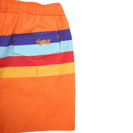 Malibu Stripe Swim Trunks Swim Wear Eight-X