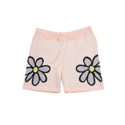 Mod Bloom Knit Short Sleeve and Short Set - Pink Matching Sets Eight-X