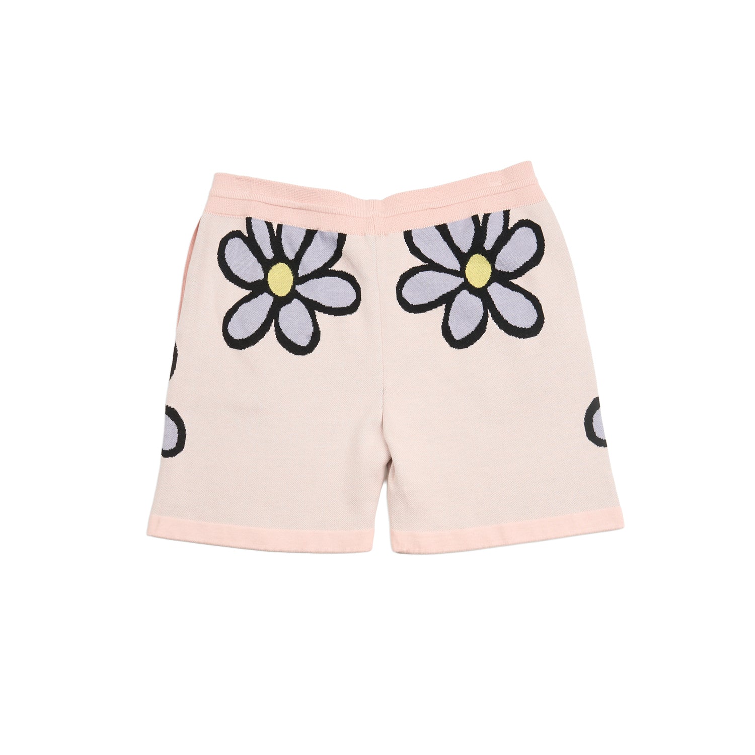 Mod Bloom Knit Short Sleeve and Short Set - Pink Matching Sets Eight-X