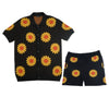 Sunflower Knit Short Sleeve and Short Set Matching Sets Eight-X