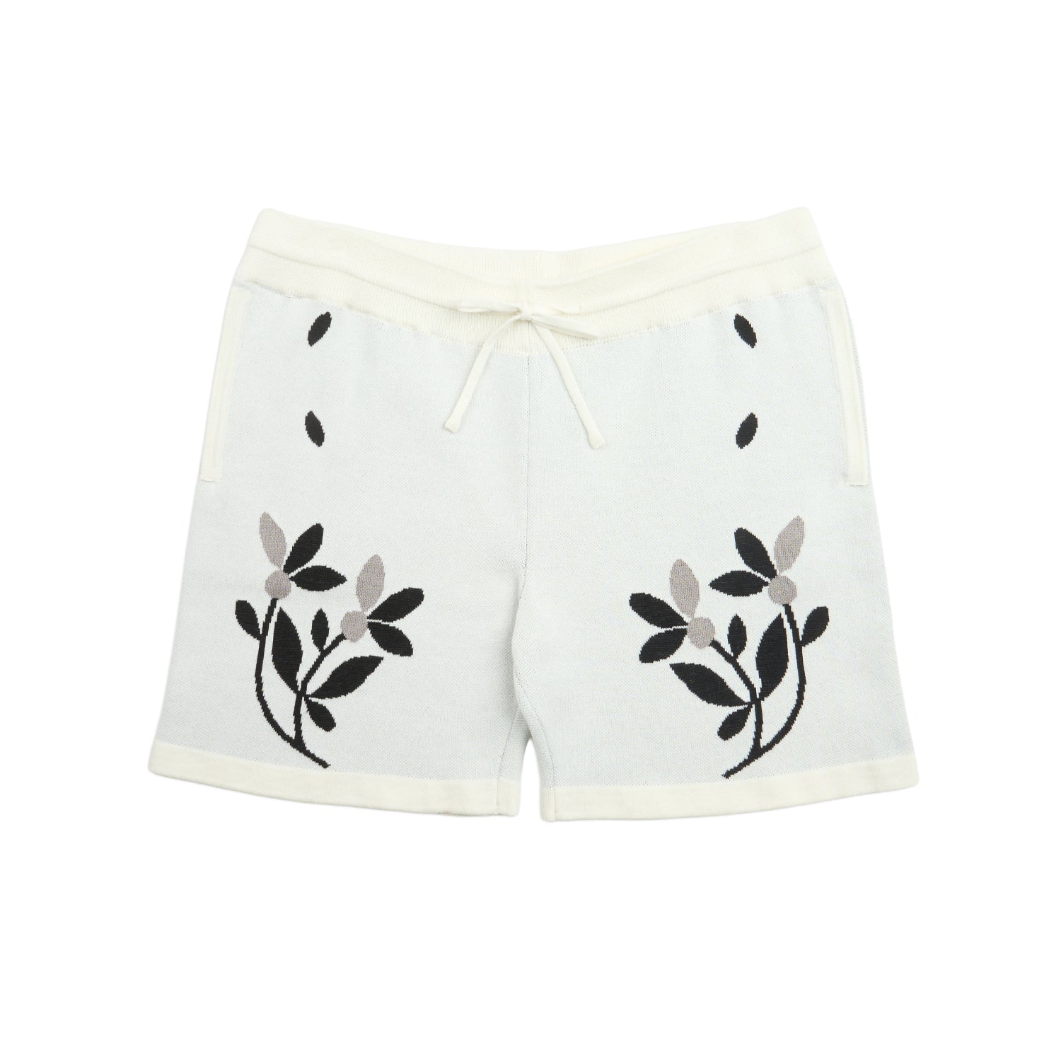Monochrome Bloom Knit Short Sleeve and Short Set Matching Sets Eight-X