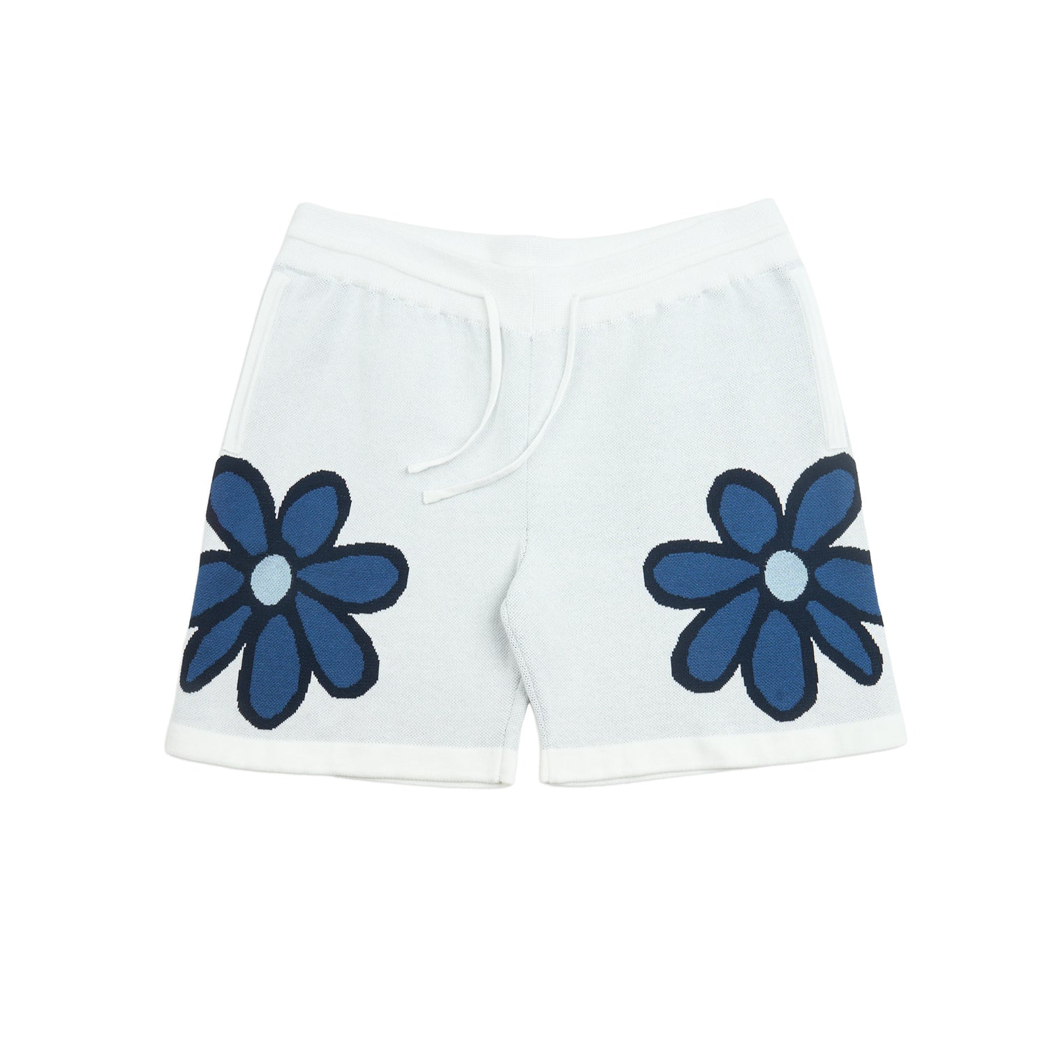 Mod Bloom Knit Short Sleeve and Short Set - White Matching Sets Eight-X