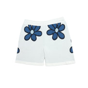 Mod Bloom Knit Short Sleeve and Short Set - White Matching Sets Eight-X