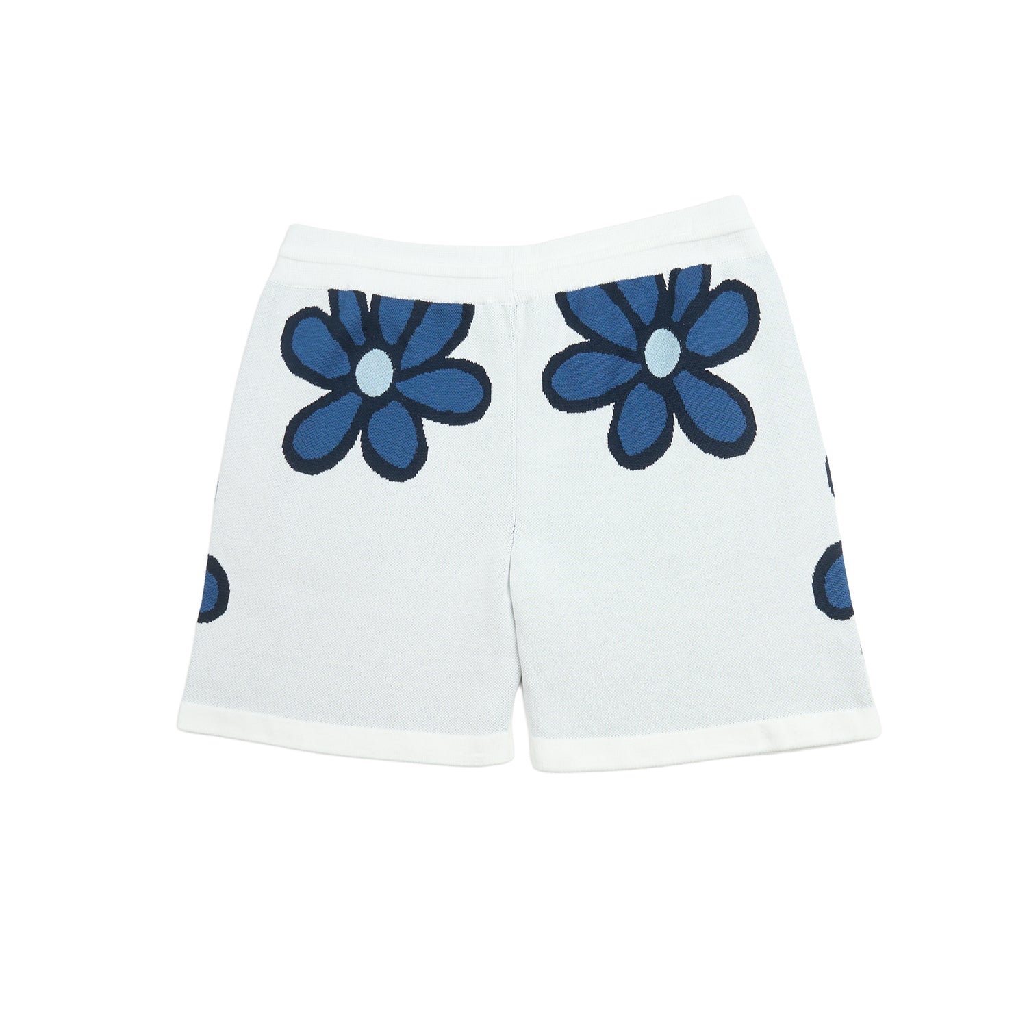Mod Bloom Knit Short Sleeve and Short Set - White Matching Sets Eight-X