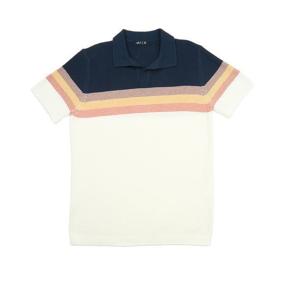 Retro Short Sleeve Knit Polo Knits Eight-X ECRU S