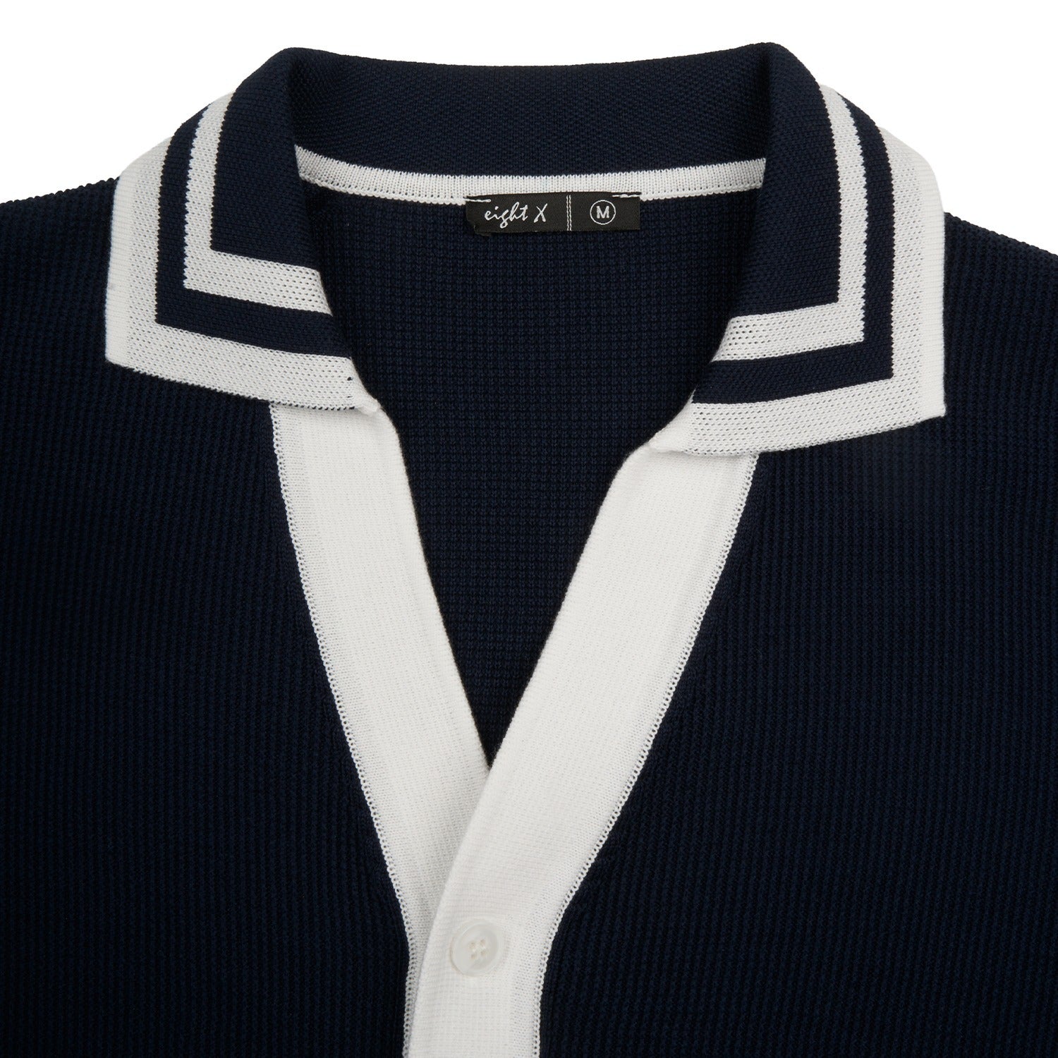 Pier Knit Short Sleeve Shirt - Navy Knits Eight-X