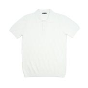 Prism Short Sleeve Knit Polo - White Knits Eight-X