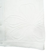 Lily Jacquard Knit Short Sleeve Shirt - White Knits Eight-X