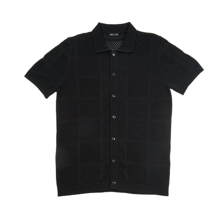 Breeze Short Sleeve Knit Shirt - Black Knits Eight-X