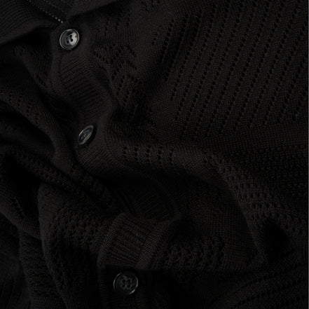 Breeze Short Sleeve Knit Shirt - Black Knits Eight-X