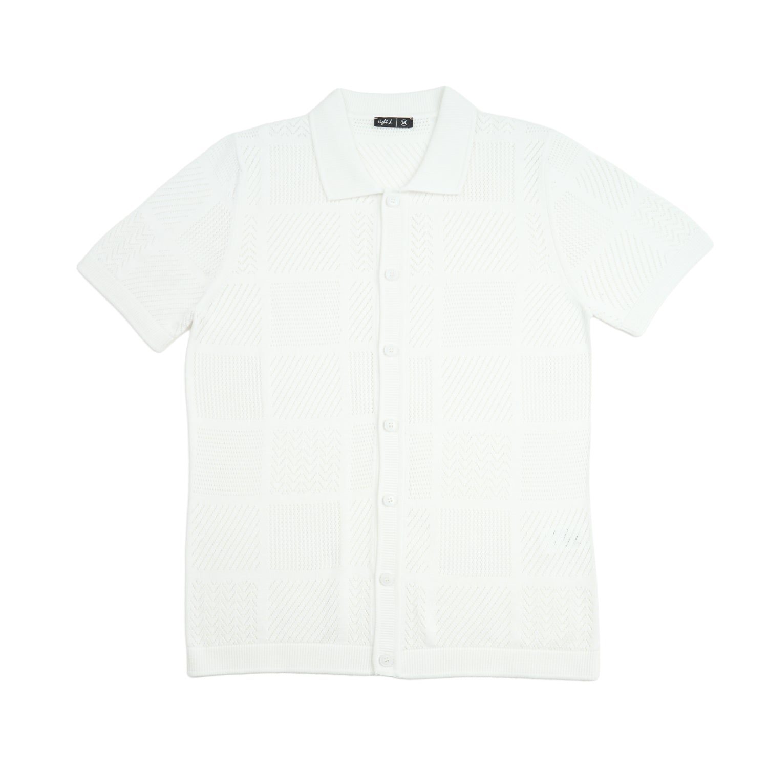 Breeze Short Sleeve Knit Shirt - White Knits Eight-X