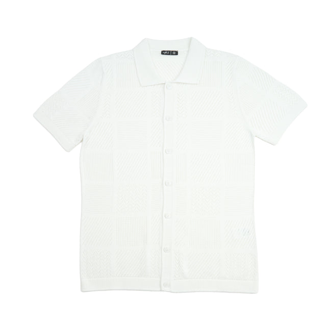 Breeze Short Sleeve Knit Shirt - White Knits Eight-X