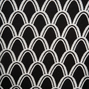 Arc Jacquard Knit Short Sleeve Polo - Black Knits Eight-X