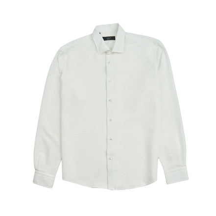 Texture Button Down Shirt - White Button Down Shirts Eight-X