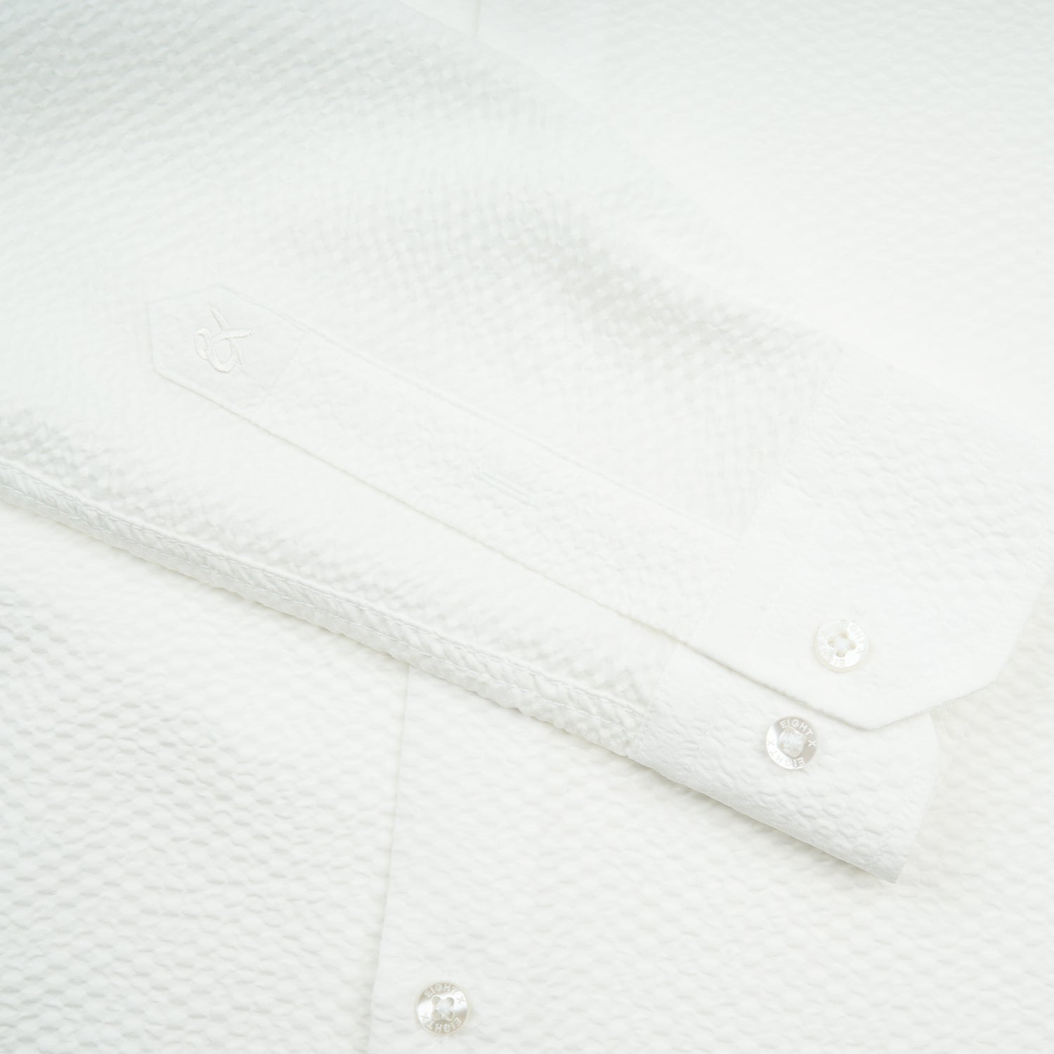 Texture Button Down Shirt - White Button Down Shirts Eight-X