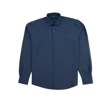 Texture Button Down Shirt - Navy Button Down Shirts Eight-X