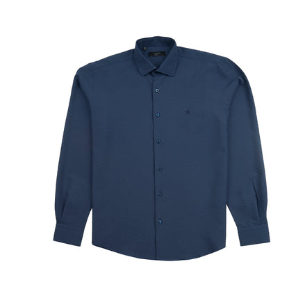 Texture Button Down Shirt - Navy Button Down Shirts Eight-X NAVY S