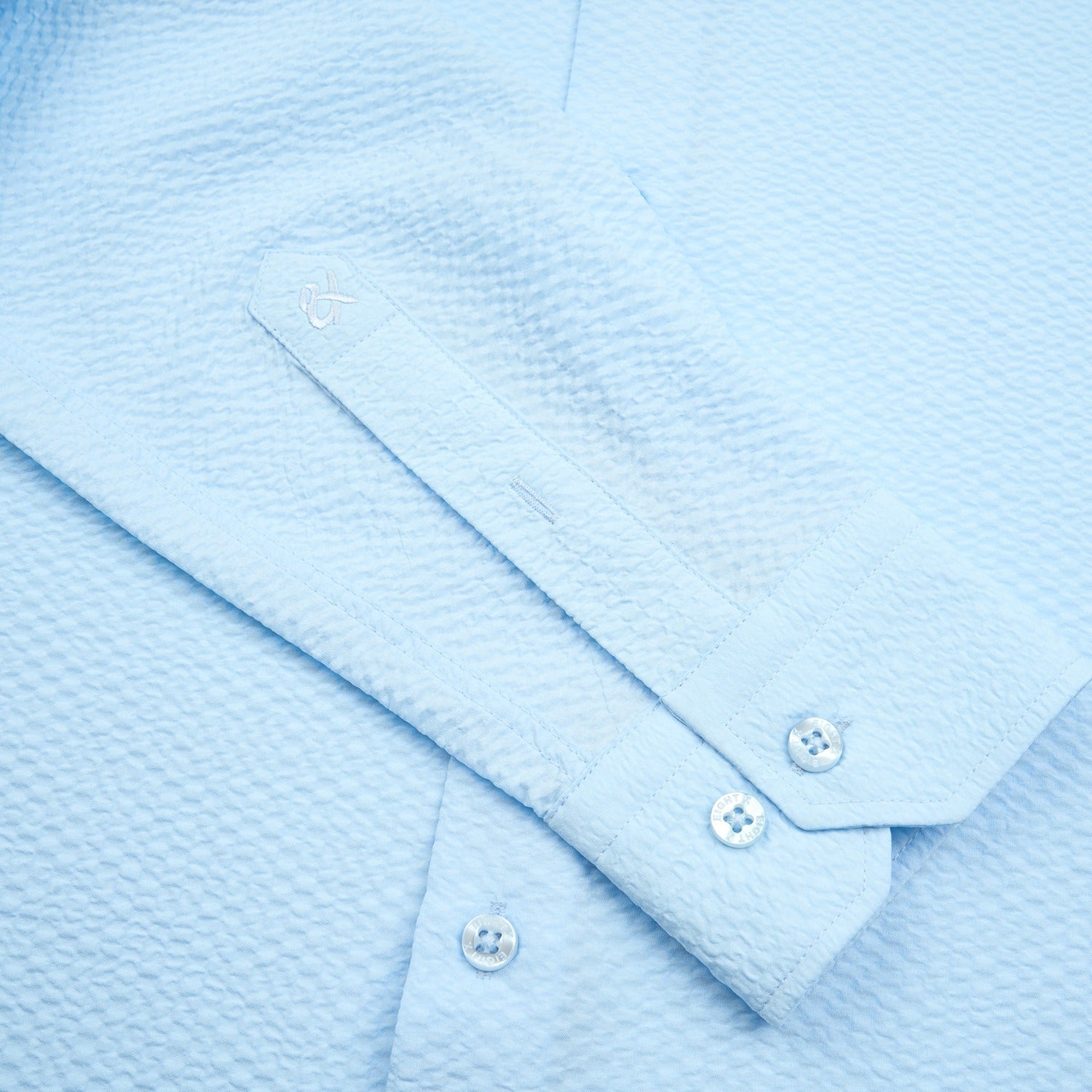 Texture Button Down Shirt - Sky Blue Button Down Shirts Eight-X