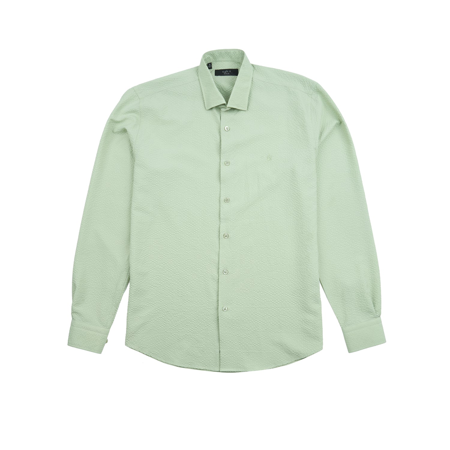 Texture Button Down Shirt - Green Button Down Shirts Eight-X