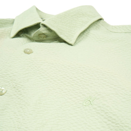 Texture Button Down Shirt - Green Button Down Shirts Eight-X