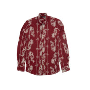 Desert Bloom Artisan Long Sleeve Button Down Shirt Button Down Shirts Eight-X RED S