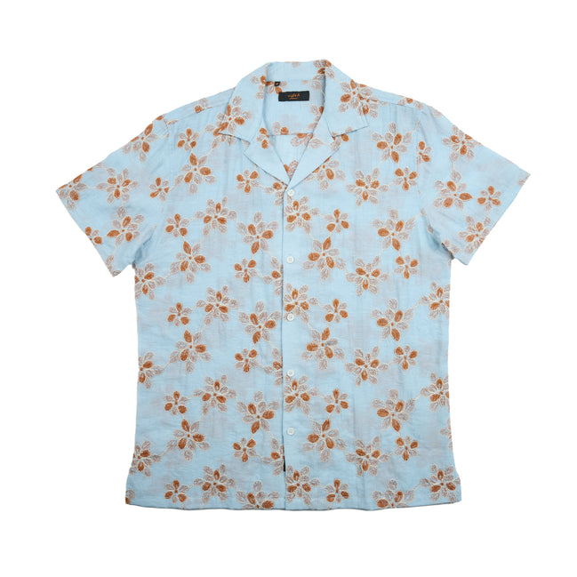 Serene Artisan Short Sleeve Shirt Button Down Shirts Eight-X LIGHT BLUE S