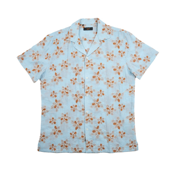 Serene Artisan Short Sleeve Shirt Button Down Shirts Eight-X LIGHT BLUE S