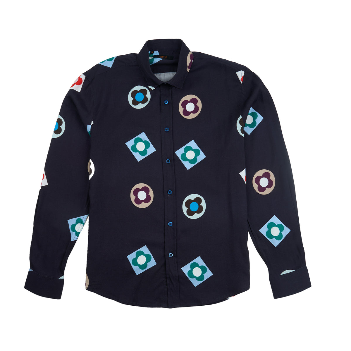 Mod Long Sleeve Button Down Shirt Button Down Shirts Eight-X NAVY S
