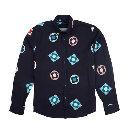Mod Long Sleeve Button Down Shirt Button Down Shirts Eight-X NAVY S