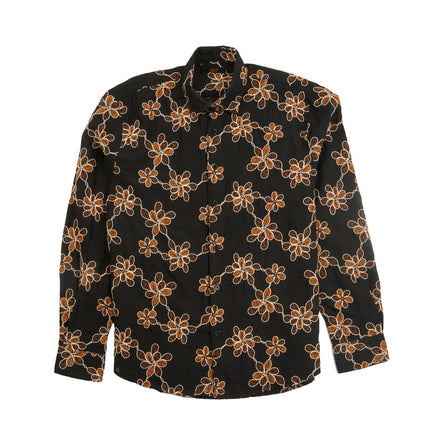 Flora Artisan Long Sleeve Button Down Shirt Button Down Shirts Eight-X BLACK S