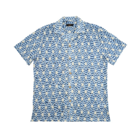 Tide Artisan Short Sleeve Button Up Shirt Button Down Shirts Eight-X BLUE S