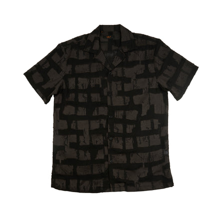 Noir Artisan Short Sleeve Button Up Shirt Button Down Shirts Eight-X BLACK S
