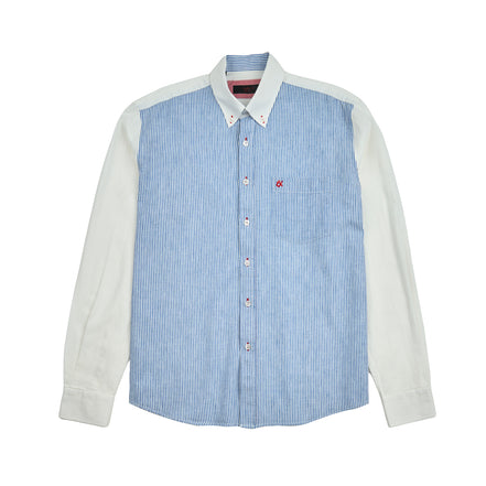 Dual Tone Button Down Shirt Button Down Shirts Eight-X BLUE S