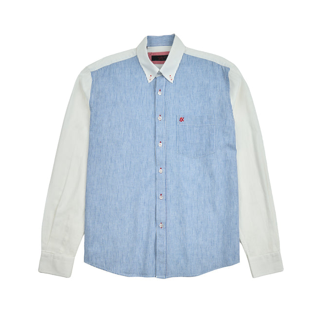Dual Tone Button Down Shirt Button Down Shirts Eight-X BLUE S