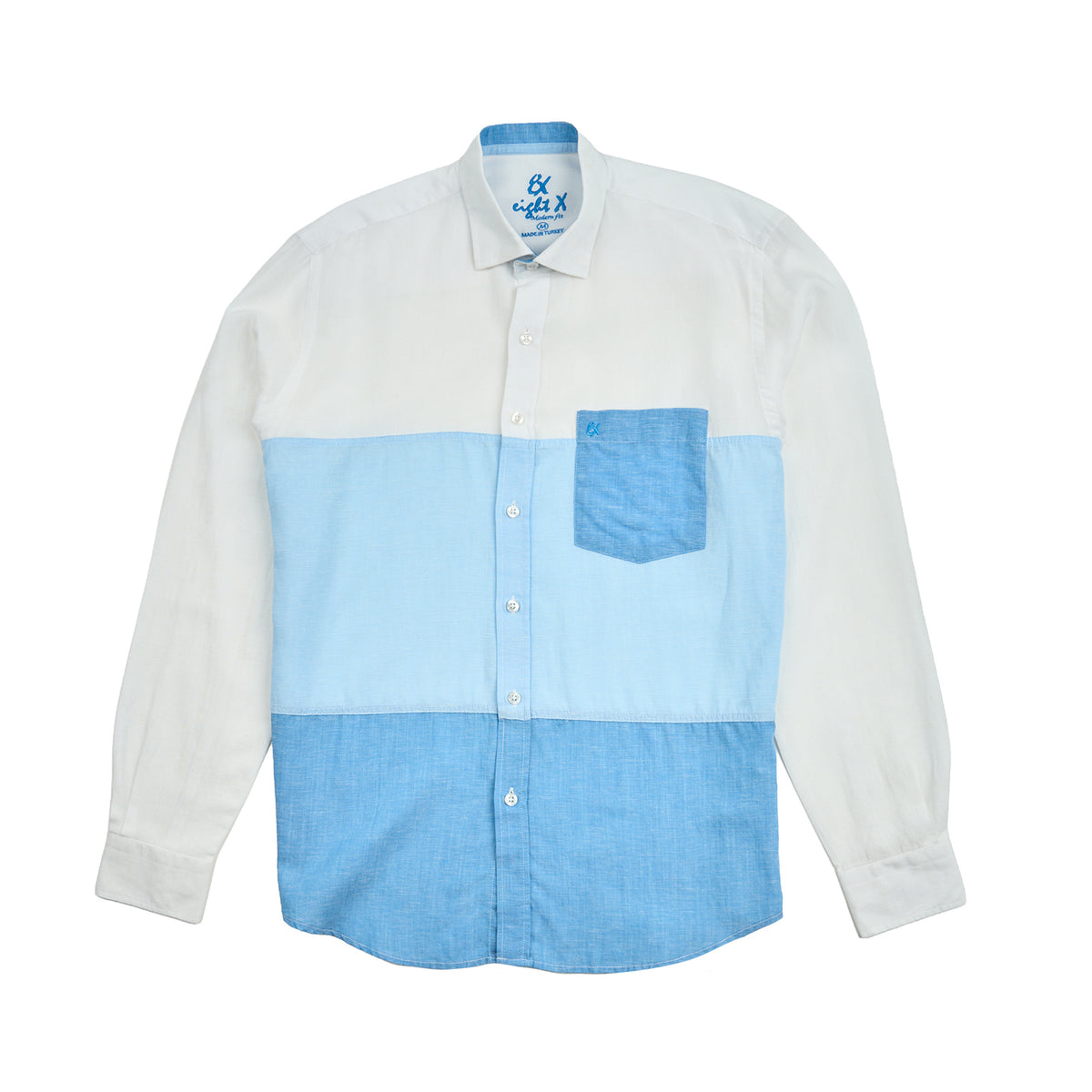 Contrast Button Down Shirt Button Down Shirts Eight-X BLUE S