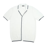 Botanical Jacquard Knit Short Sleeve Shirt Knits Eight-X