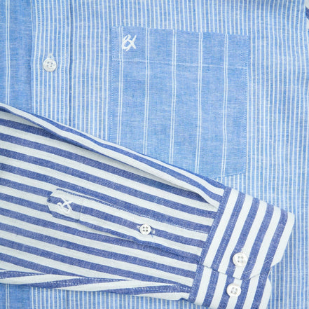 Coastal Stripe Button Down Shirt Button Down Shirts Eight-X