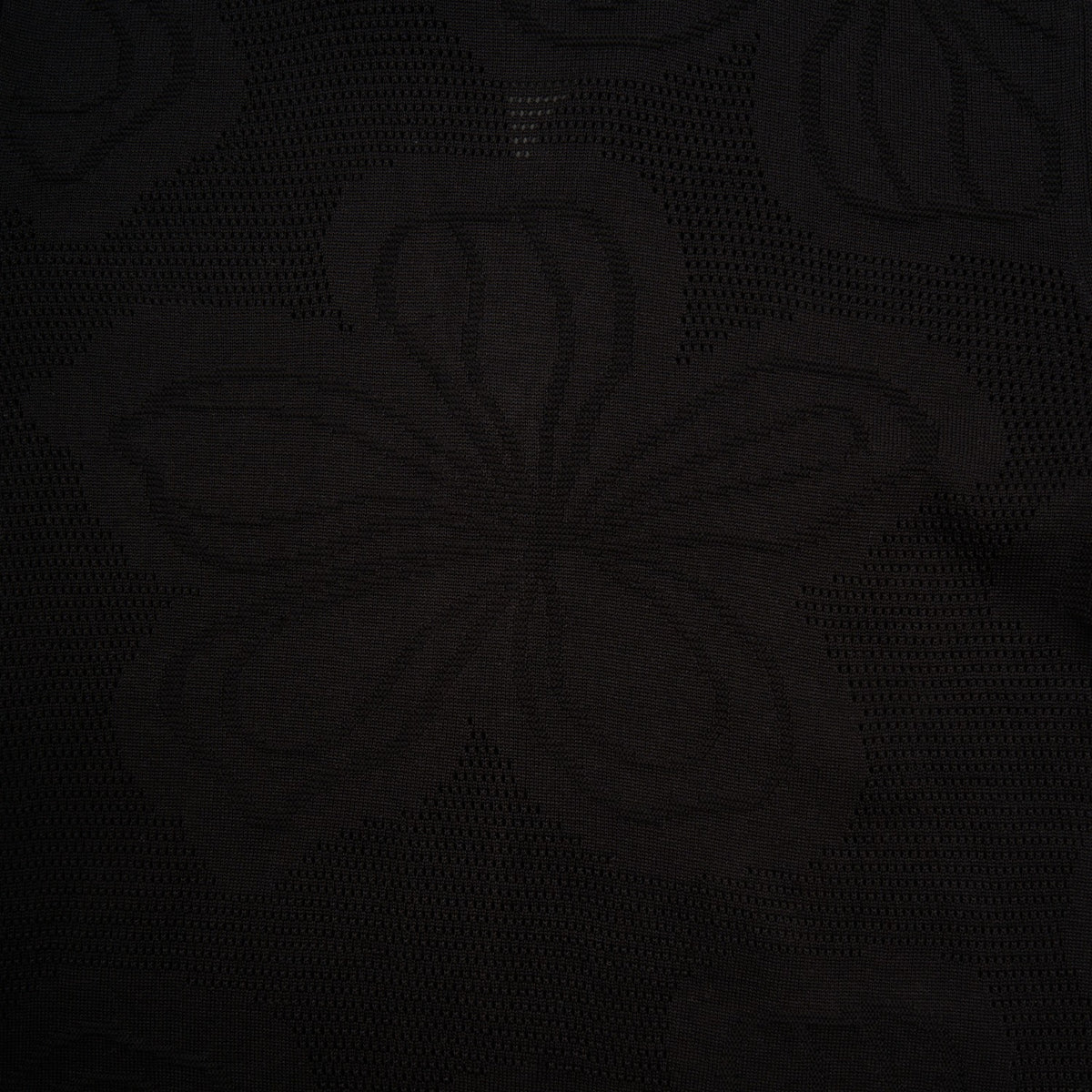 Lily Jacquard Knit Short Sleeve Shirt - Black Knits Eight-X