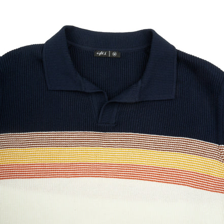 Retro Short Sleeve Knit Polo Knits Eight-X