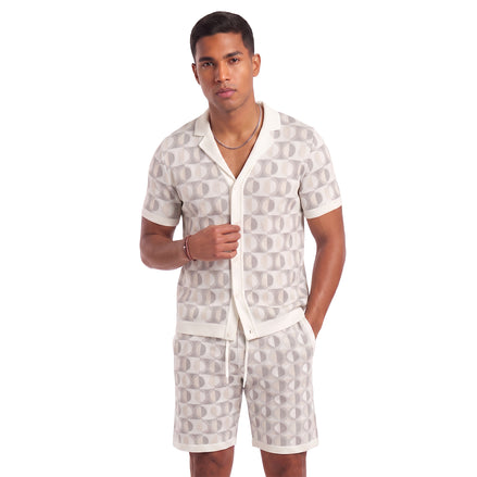 Orbit Knit Short Sleeve and Short Set Matching Sets Eight-X