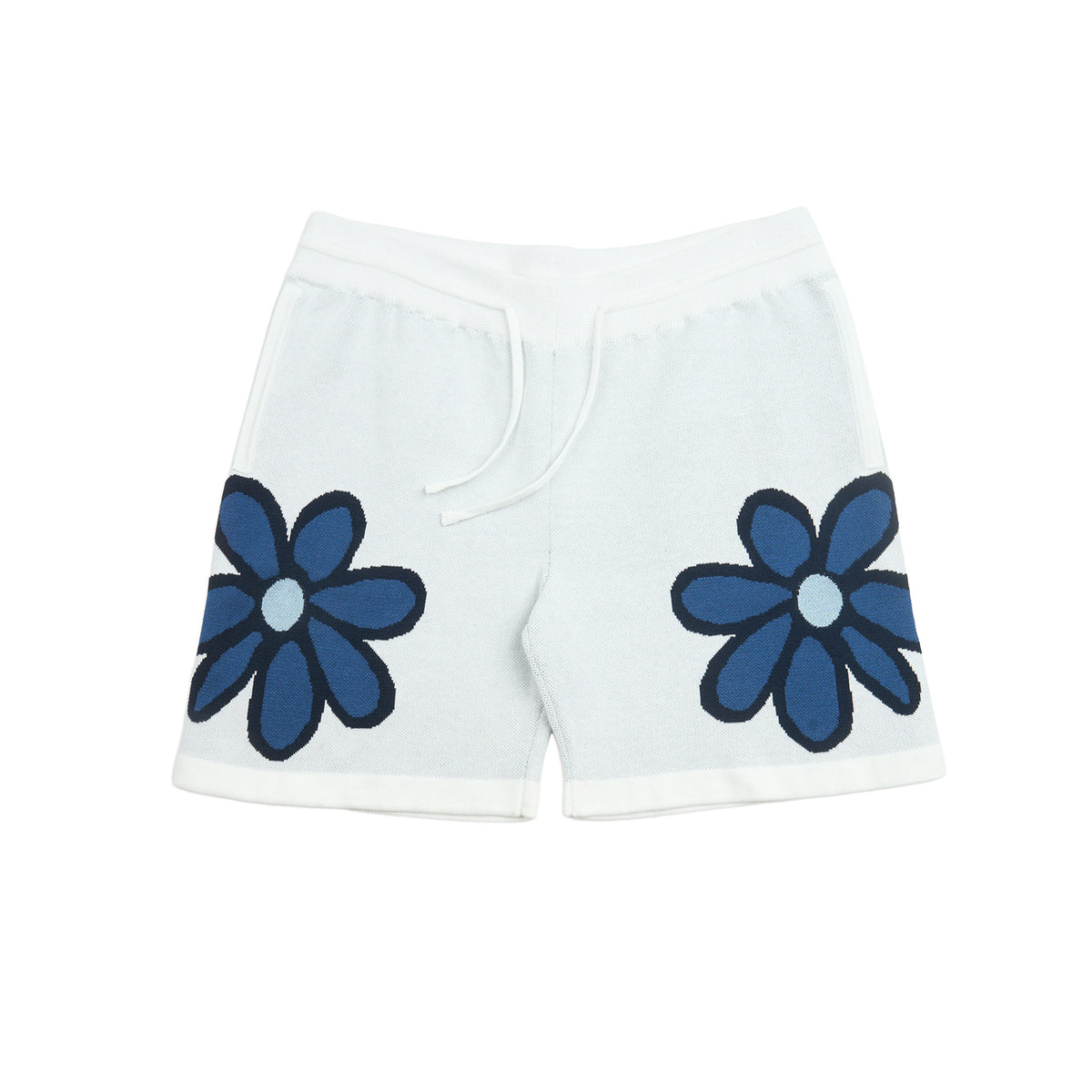 Mod Bloom Knit Short Sleeve and Short Set - White Matching Sets Eight-X