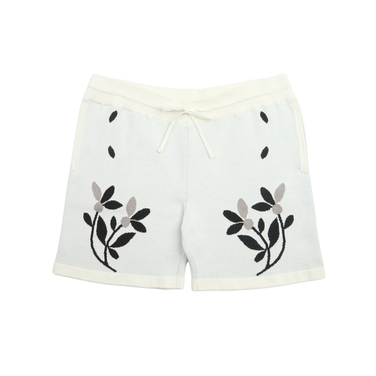 Monochrome Bloom Knit Short Sleeve and Short Set Matching Sets Eight-X