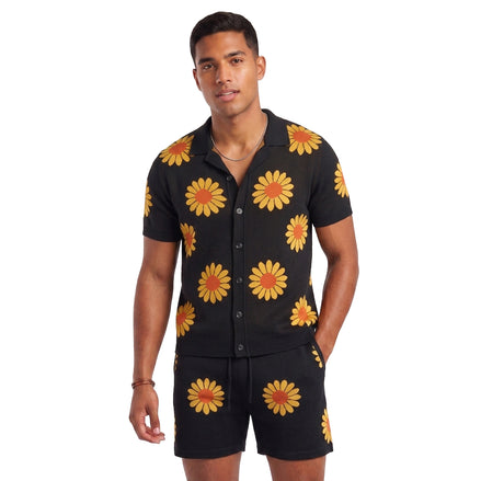 Sunflower Knit Short Sleeve and Short Set Matching Sets Eight-X