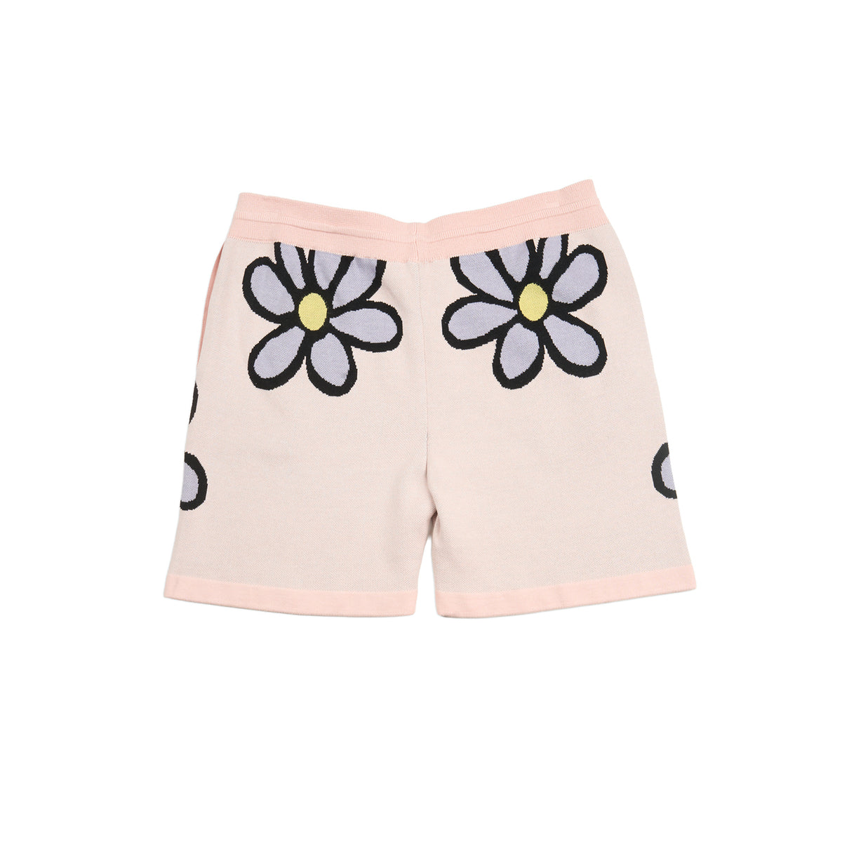 Mod Bloom Knit Short Sleeve and Short Set - Pink Matching Sets Eight-X
