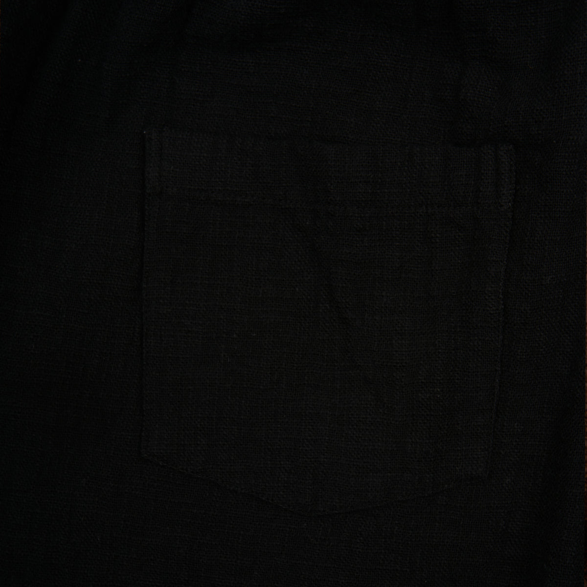 The Drawstring Baggy Pant - Black Linen Eight-X