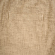 The Drawstring Baggy Pant - Beige Linen Eight-X