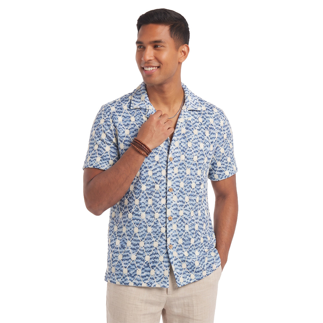 Tide Artisan Short Sleeve Button Up Shirt Button Down Shirts Eight-X