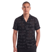 Noir Artisan Short Sleeve Button Up Shirt Button Down Shirts Eight-X