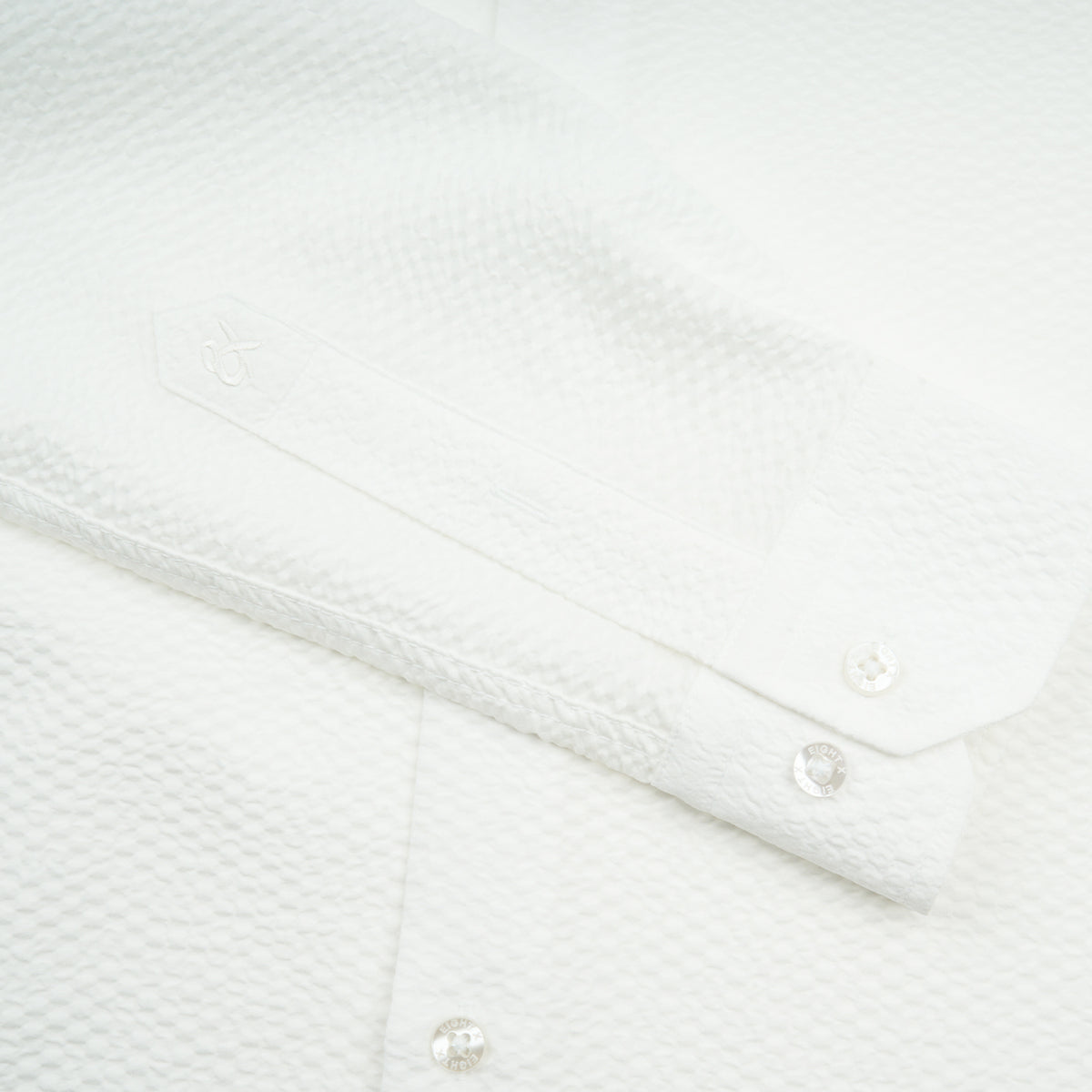 Texture Button Down Shirt - White Button Down Shirts Eight-X