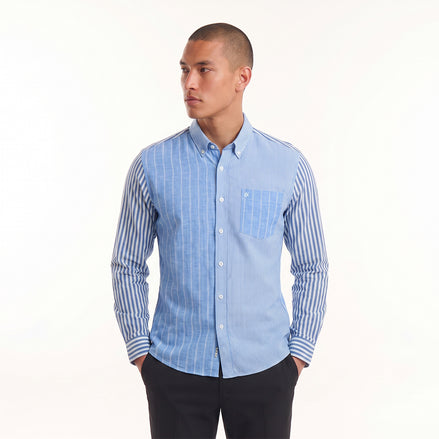 Coastal Stripe Button Down Shirt Button Down Shirts Eight-X